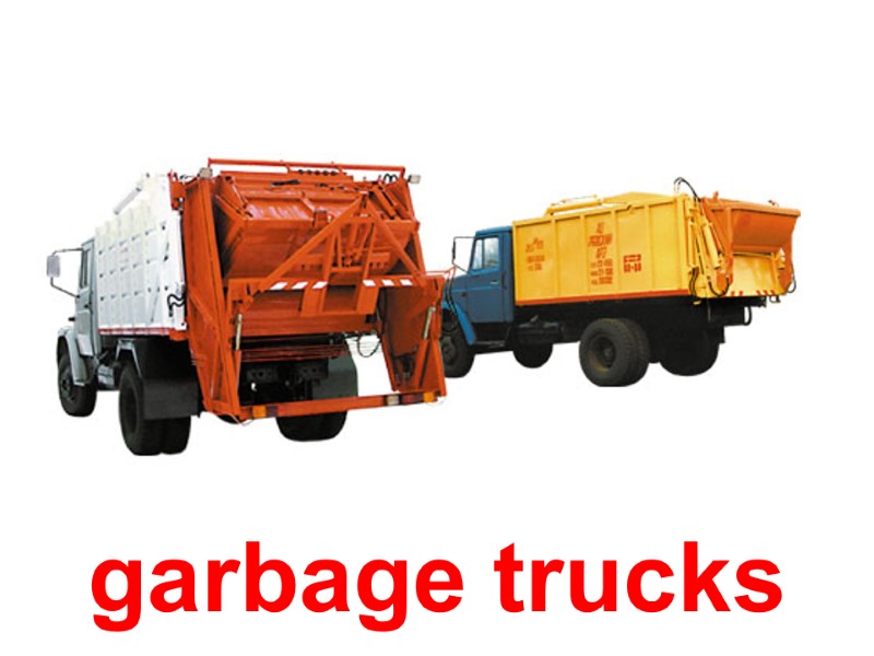 garbage trucks